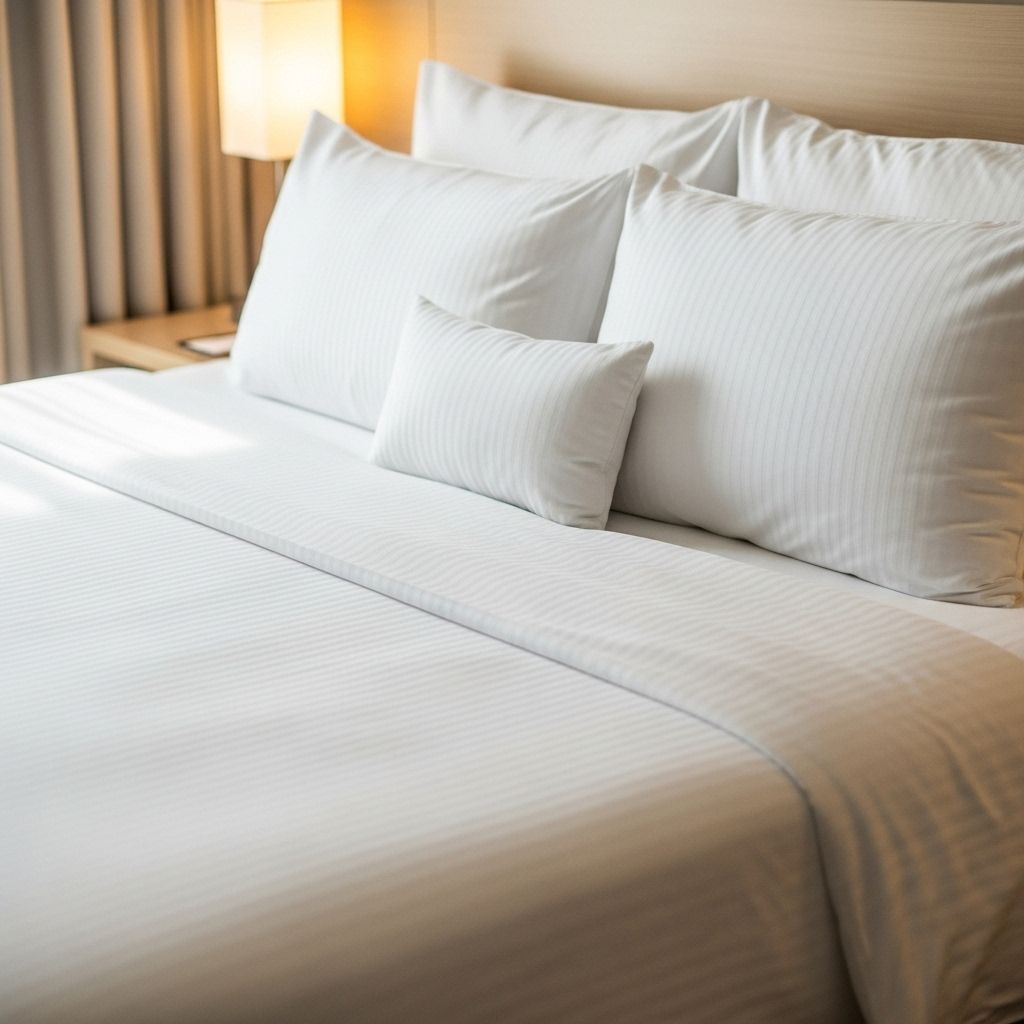 Frische Hotelbettwäsche täglich